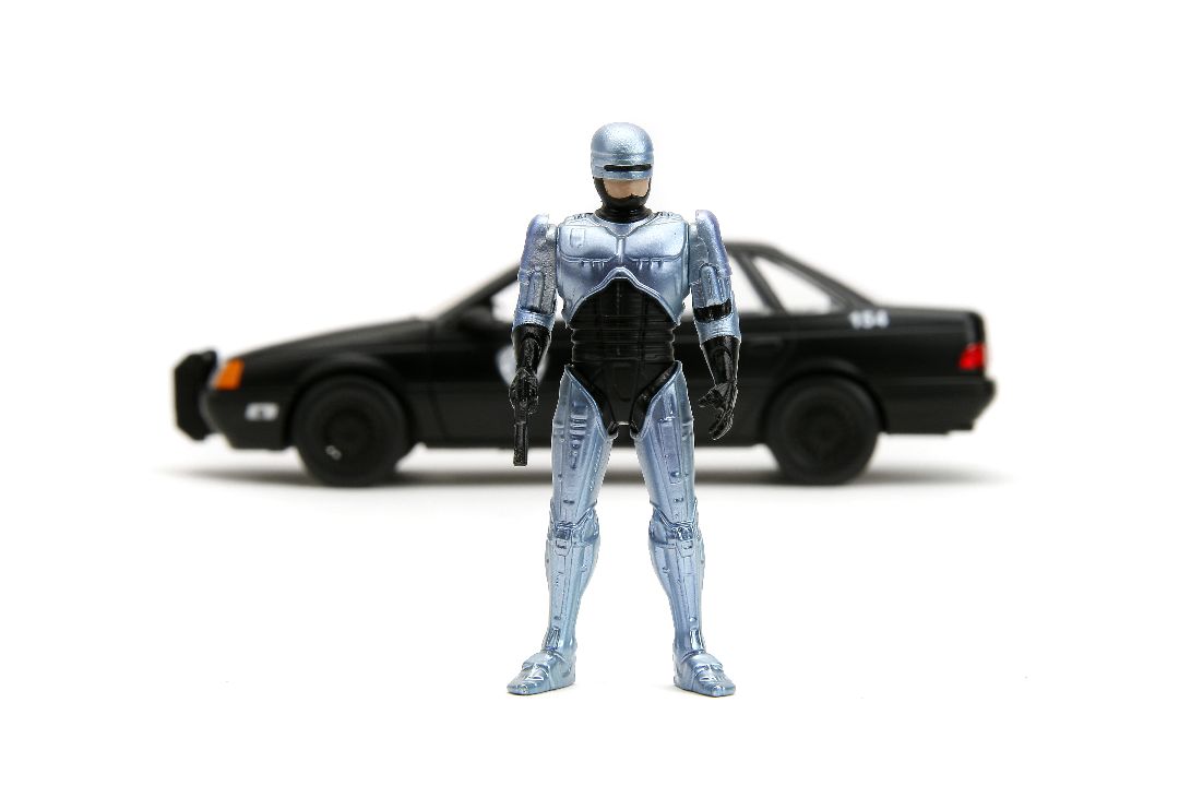 Jada 1/24 "Hollywood Rides" 1986 OCP Ford Taurus w/ RoboCop