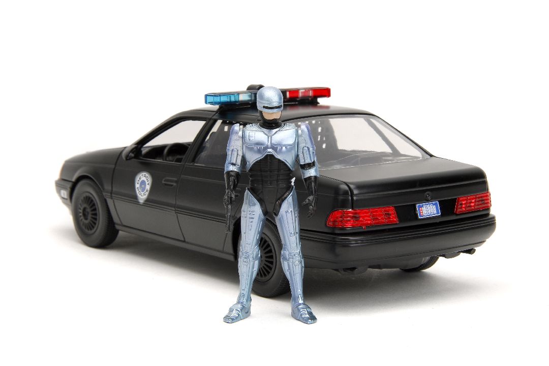 Jada 1/24 "Hollywood Rides" 1986 OCP Ford Taurus w/ RoboCop