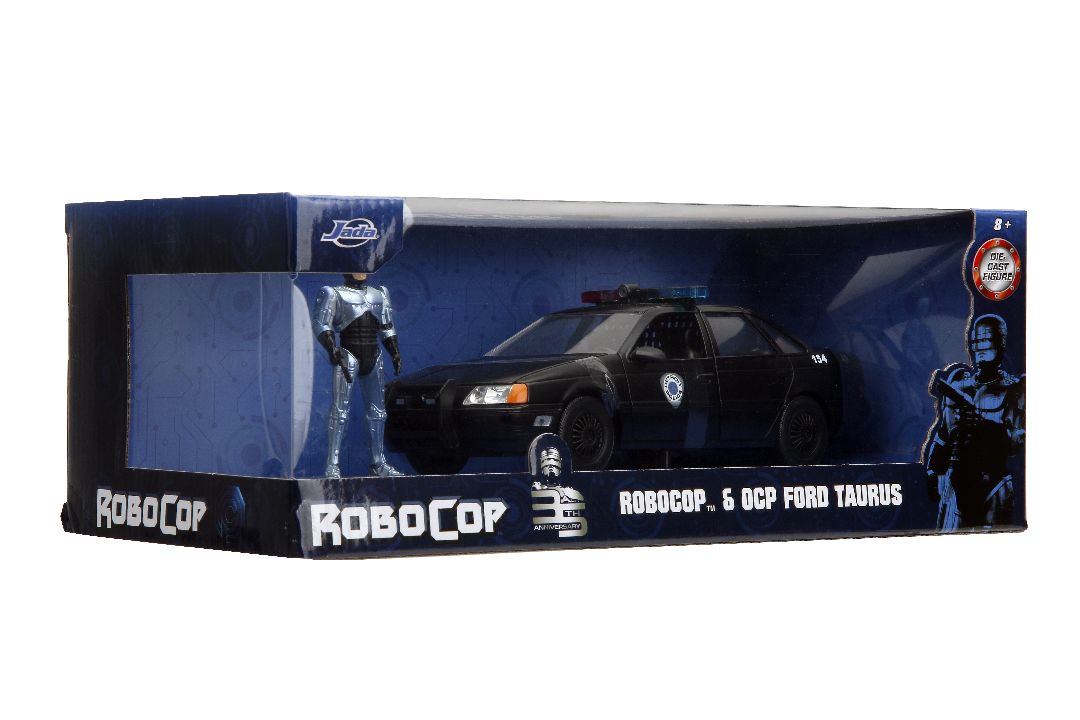 Jada 1/24 "Hollywood Rides" 1986 OCP Ford Taurus With RoboCop