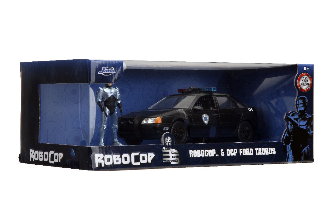 Jada 1/24 "Hollywood Rides" 1986 OCP Ford Taurus w/ RoboCop