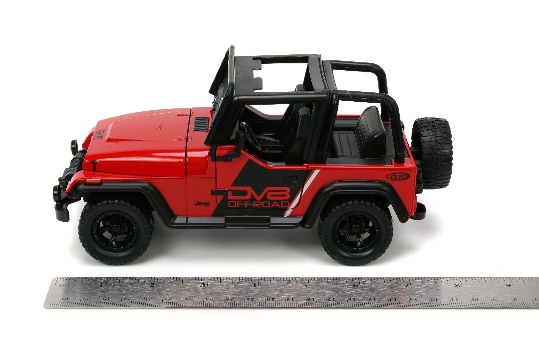 Jada 1/24 "Just Trucks" with Rack - 1992 Jeep Wrangler - Click Image to Close