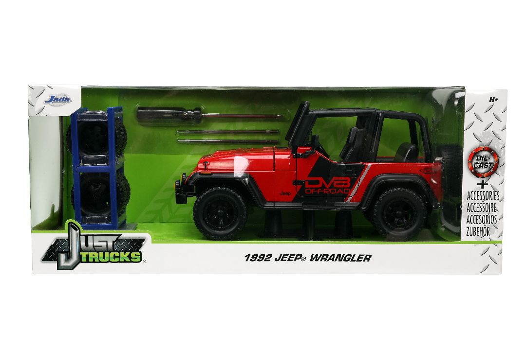 Jada 1/24 "Just Trucks" with Rack - 1992 Jeep Wrangler - Click Image to Close