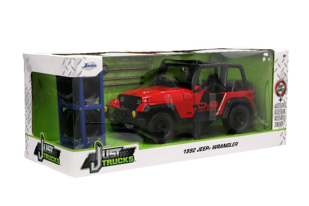 Jada 1/24 "Just Trucks" with Rack - 1992 Jeep Wrangler