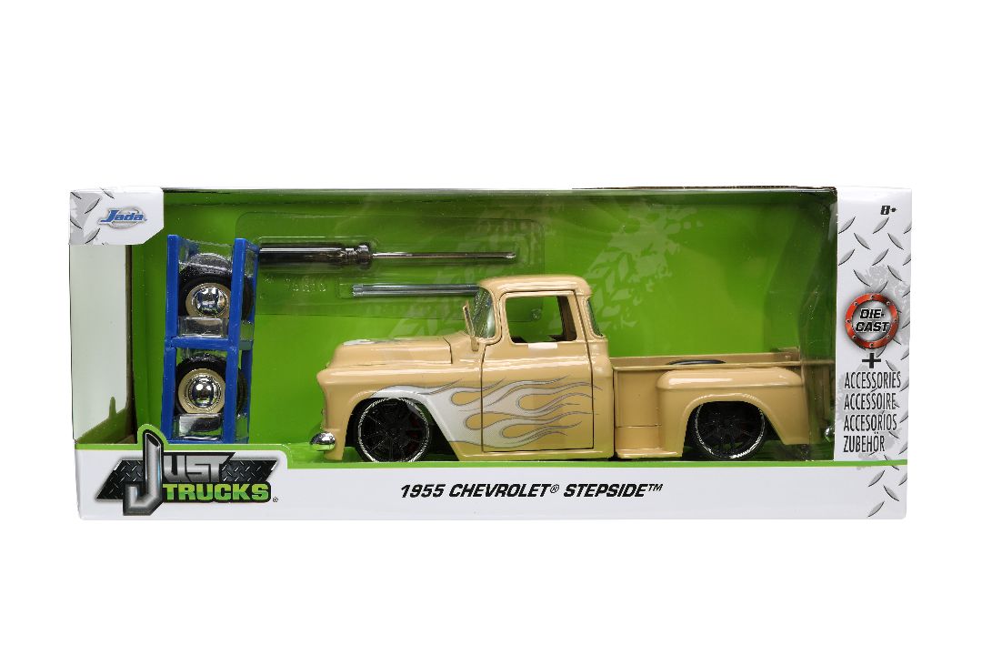 Jada 1/24 "Just Trucks" with Rack 1955 Chevy Stepside