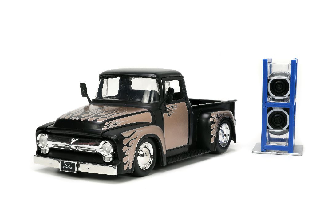 Jada 1/24 "Just Trucks" with Rack1956 Ford F-100 - Click Image to Close