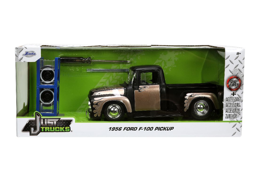 Jada 1/24 "Just Trucks" with Rack1956 Ford F-100 - Click Image to Close
