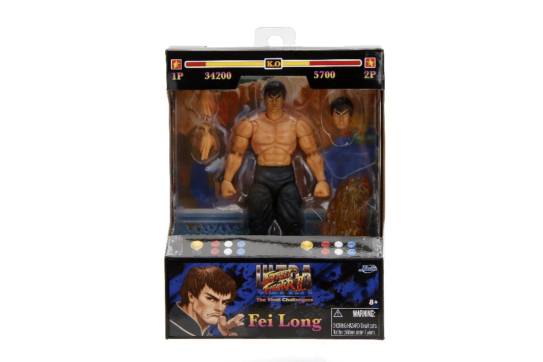 Jada 6" Action Figure Street Fighter - Fei-Long - Click Image to Close