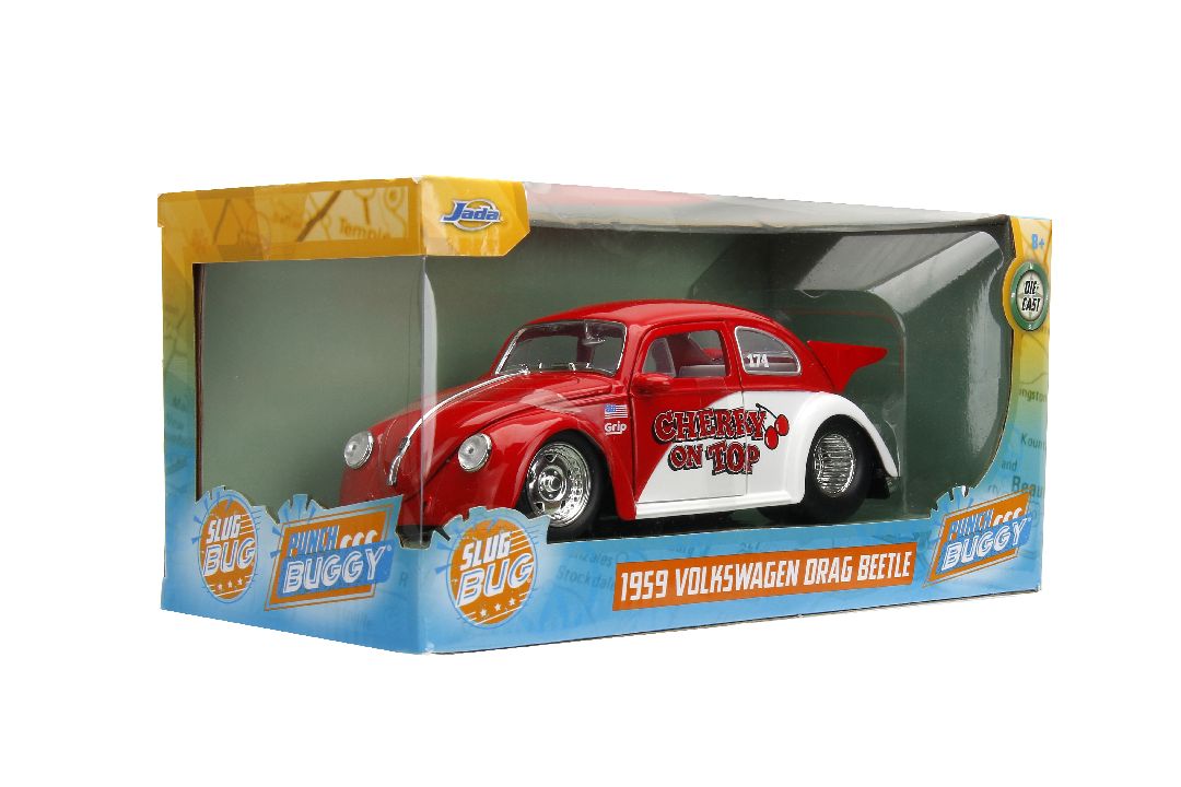 Jada 1/24 Punch Buggy 1959 VW Drag Beetle - Click Image to Close