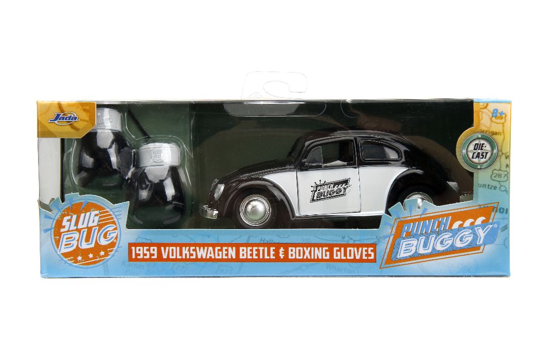 Jada 1/32 "PUNCH BUGGY" 1959 VW Beetle W/Boxing Gloves - Black