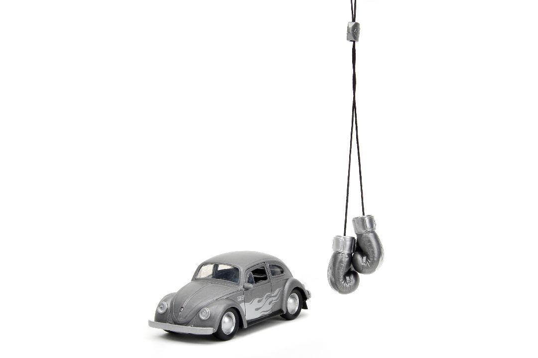 Jada 1/32 "PUNCH BUGGY" 1959 VW Beetle W/Boxing Gloves - Gray - Click Image to Close