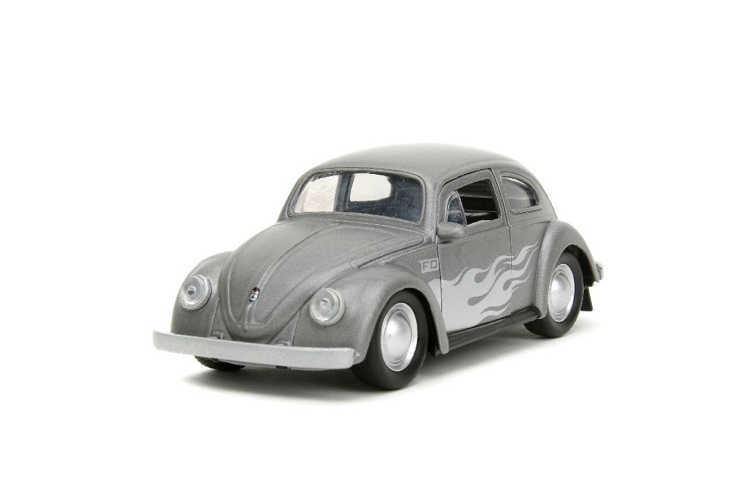 Jada 1/32 "PUNCH BUGGY" 1959 VW Beetle W/Boxing Gloves - Gray - Click Image to Close