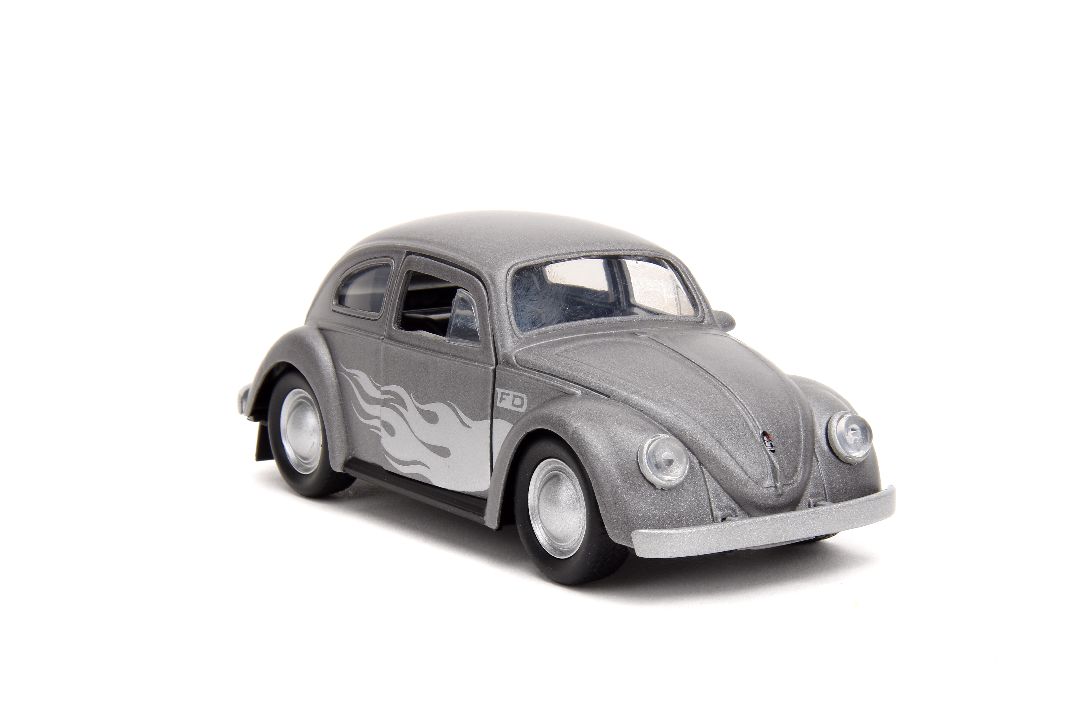 Jada 1/32 "PUNCH BUGGY" 1959 VW Beetle W/Boxing Gloves - Gray - Click Image to Close