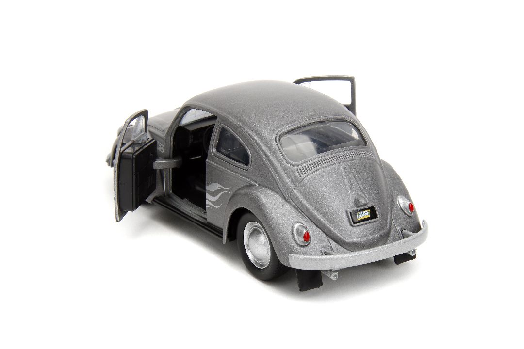 Jada 1/32 "PUNCH BUGGY" 1959 VW Beetle W/Boxing Gloves - Gray - Click Image to Close