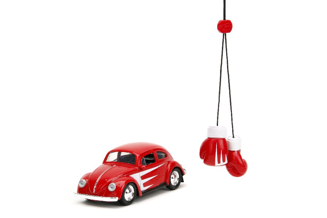 Jada 1/32 "PUNCH BUGGY" 1959 VW Beetle W/Boxing Gloves - Red