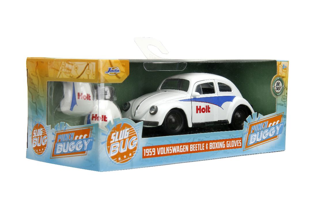 Jada 1/32 "PUNCH BUGGY" 1959 VW Beetle W/Boxing Gloves - White