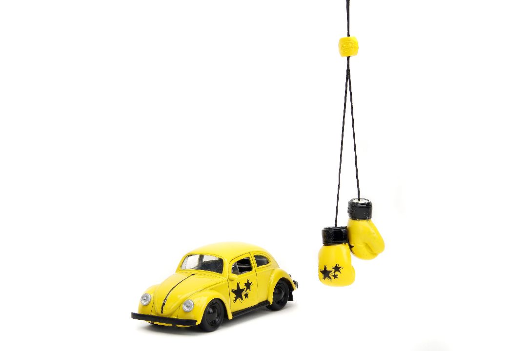 Jada 1/32 "PUNCH BUGGY" 1959 VW Beetle W/Boxing Gloves - Yellow - Click Image to Close