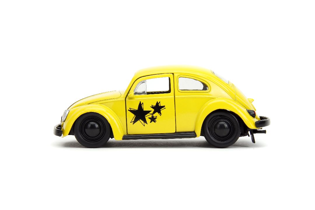 Jada 1/32 "PUNCH BUGGY" 1959 VW Beetle W/Boxing Gloves - Yellow - Click Image to Close