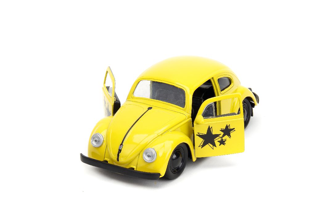 Jada 1/32 "PUNCH BUGGY" 1959 VW Beetle W/Boxing Gloves - Yellow - Click Image to Close