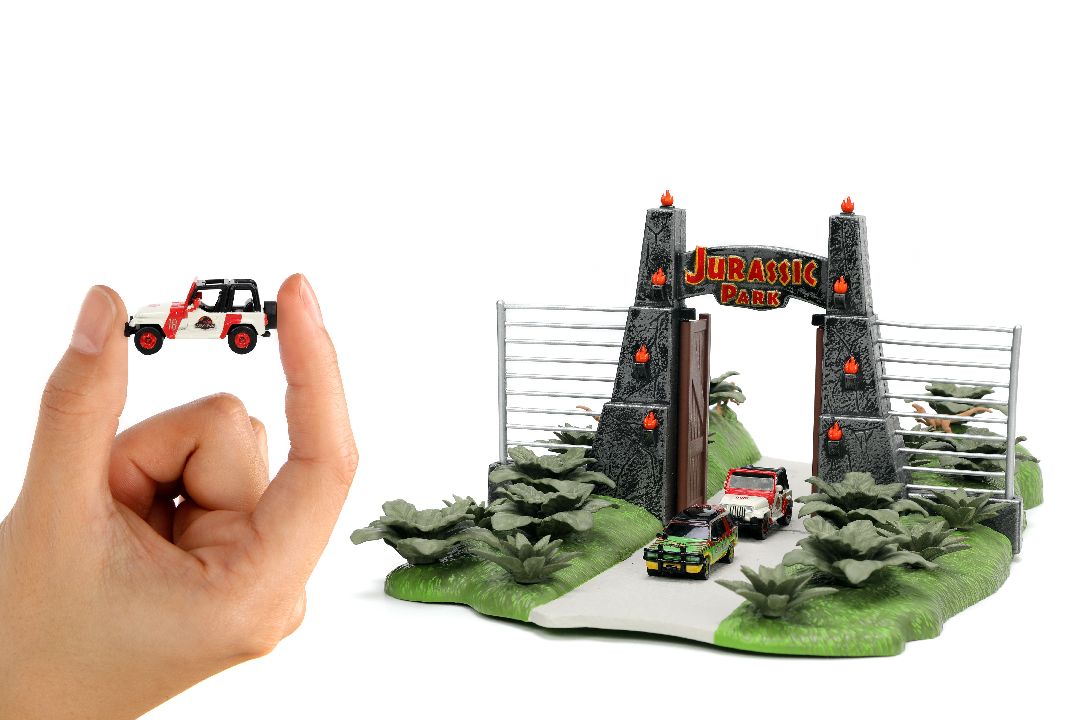 Jada Nano "Hollywood Rides" Nano Jurassic Park w/2 Vehicles - Click Image to Close