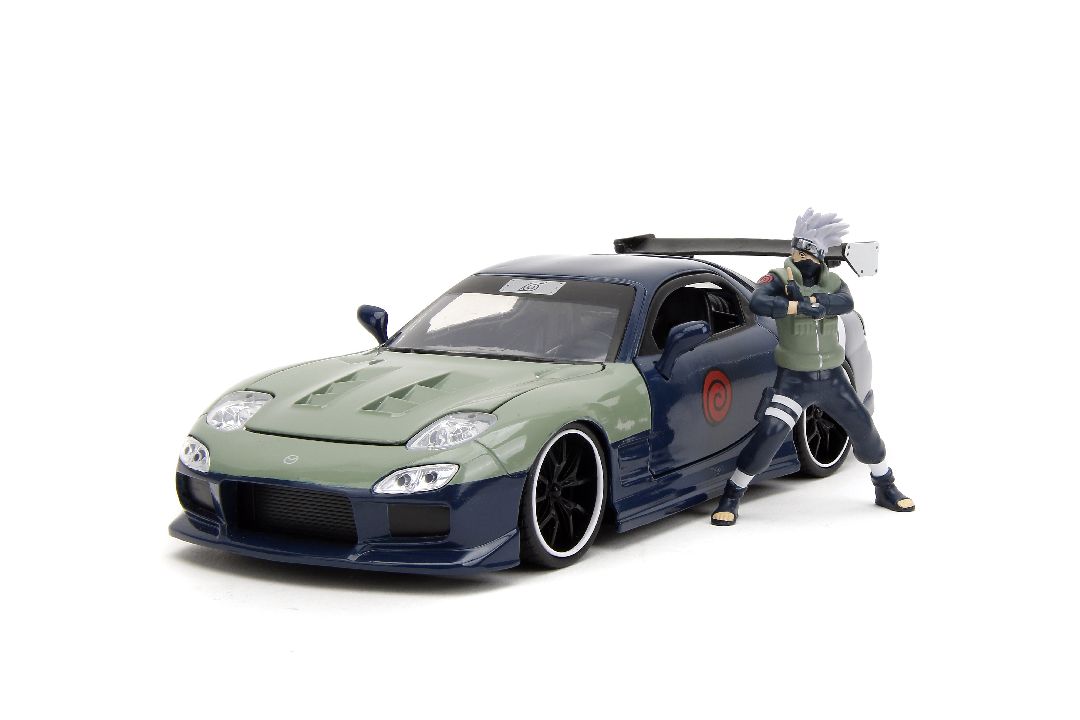 Jada 1/24 "Hollywood Rides" Naruto 1993 Mazda RX-7 with Kakashi