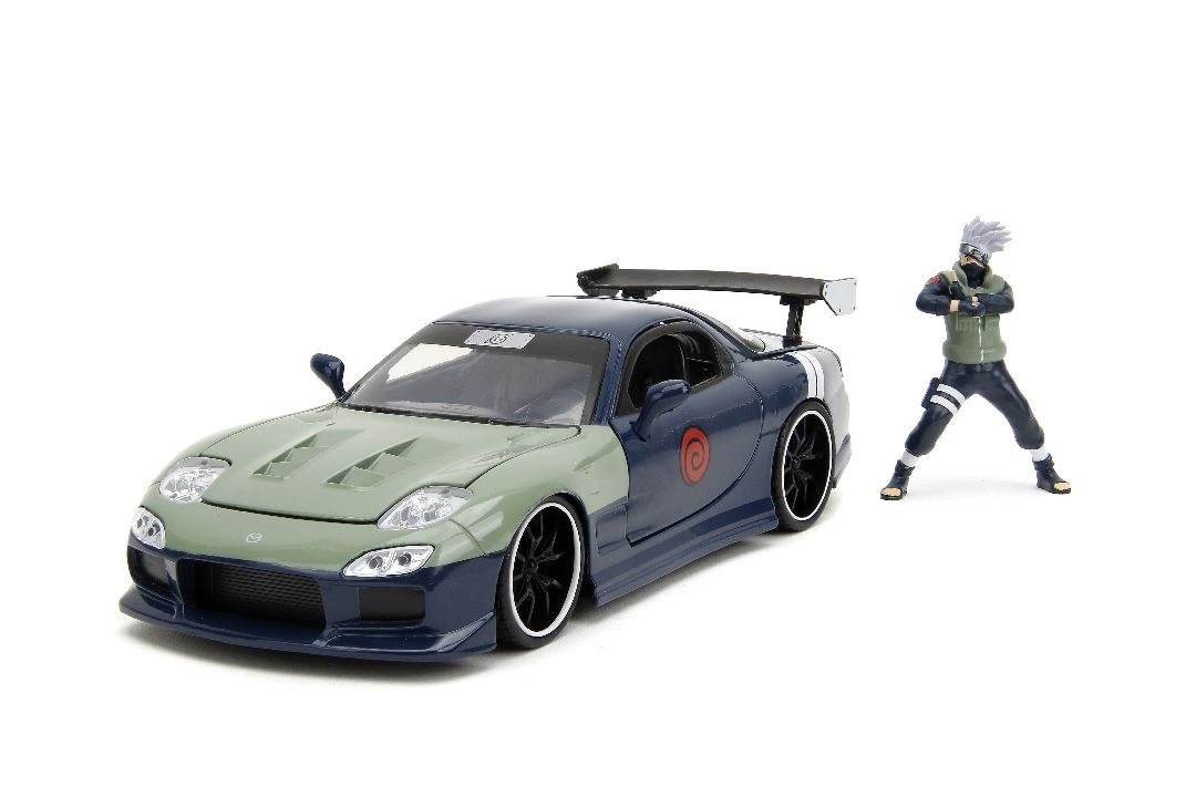 Jada 1/24 "Hollywood Rides" Naruto 1993 Mazda RX-7 with Kakashi