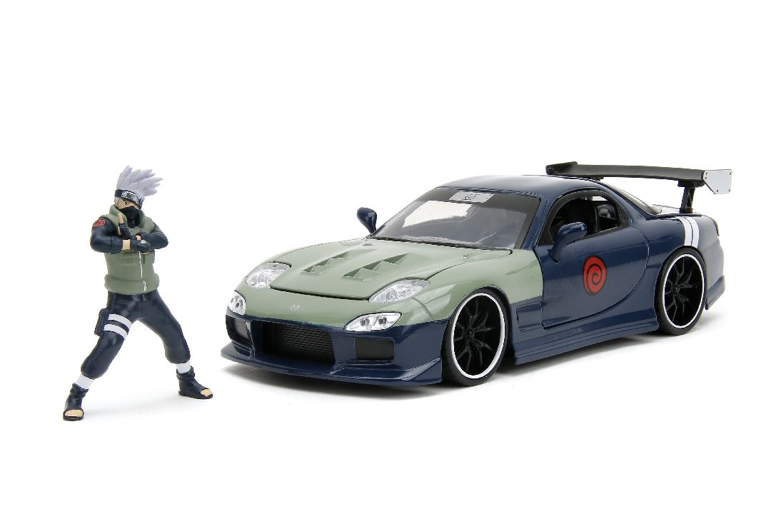 Jada 1/24 "Hollywood Rides" Naruto 1993 Mazda RX-7 with Kakashi