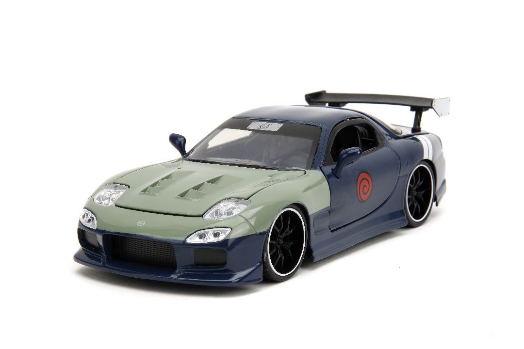 Jada 1/24 "Hollywood Rides" Naruto 1993 Mazda RX-7 with Kakashi