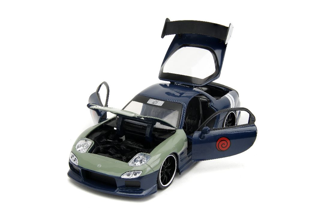 Jada 1/24 "Hollywood Rides" Naruto 1993 Mazda RX-7 with Kakashi