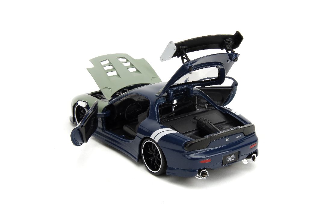 Jada 1/24 "Hollywood Rides" Naruto 1993 Mazda RX-7 with Kakashi