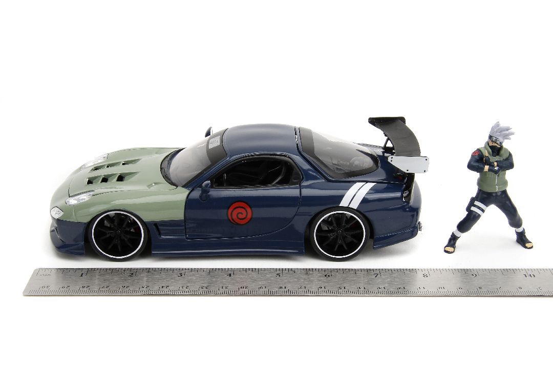 Jada 1/24 "Hollywood Rides" Naruto 1993 Mazda RX-7 with Kakashi - Click Image to Close