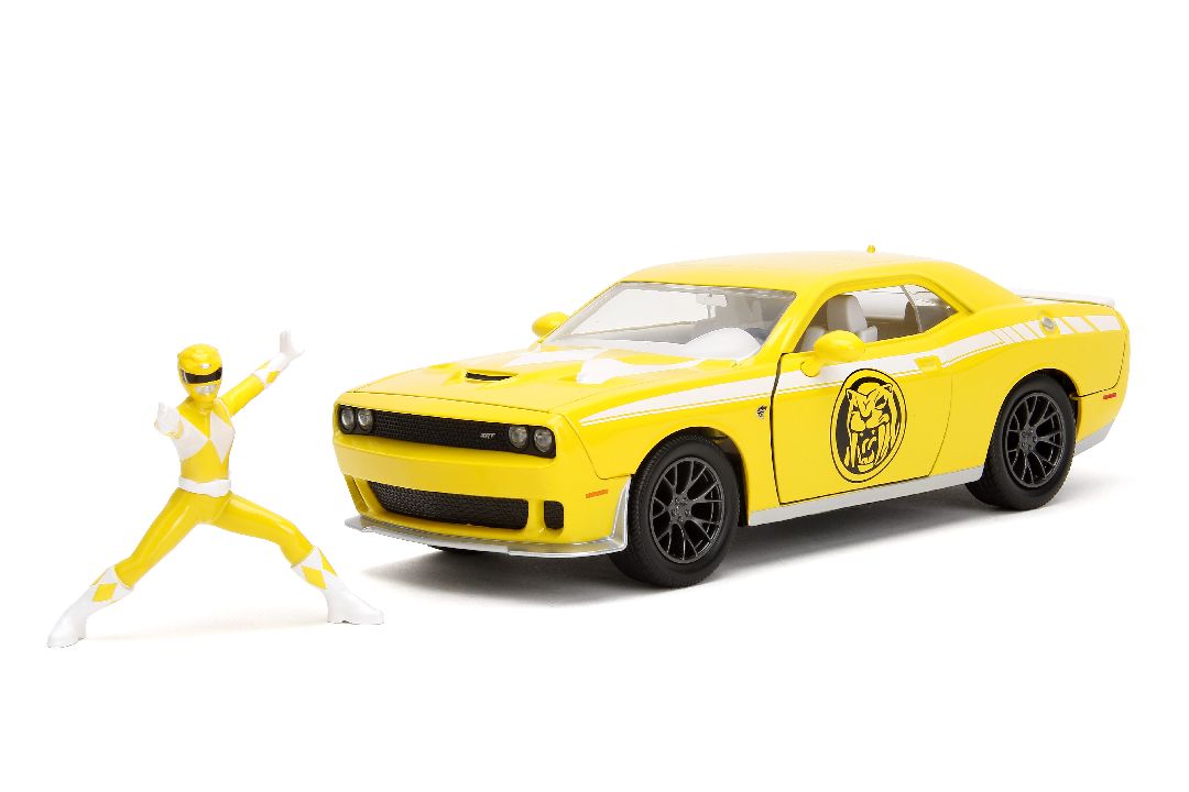 Jada 1/24 "Hollywood Rides" 2015 Challenger Hellcat YellowRanger - Click Image to Close