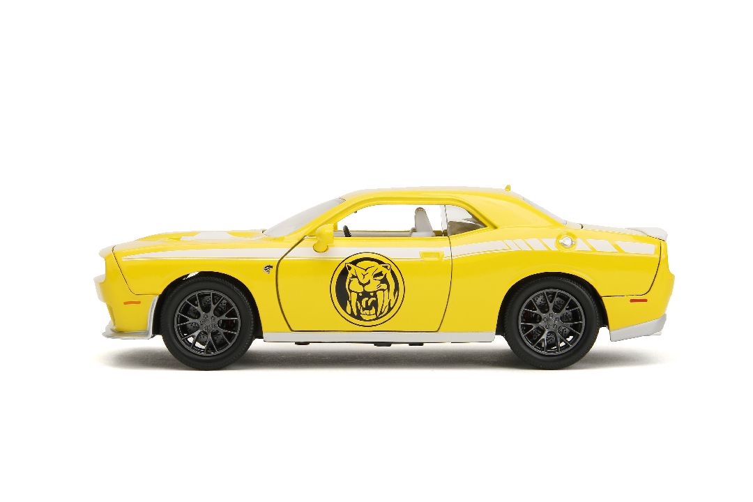 Jada 1/24 "Hollywood Rides" 2015 Challenger Hellcat YellowRanger - Click Image to Close