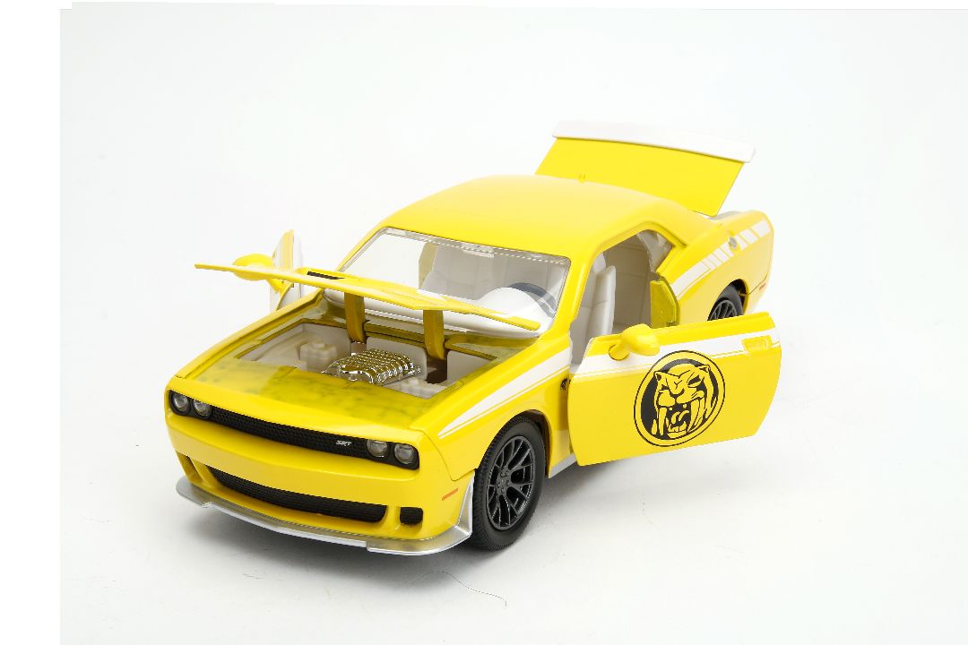 Jada 1/24 "Hollywood Rides" 2015 Challenger Hellcat YellowRanger - Click Image to Close