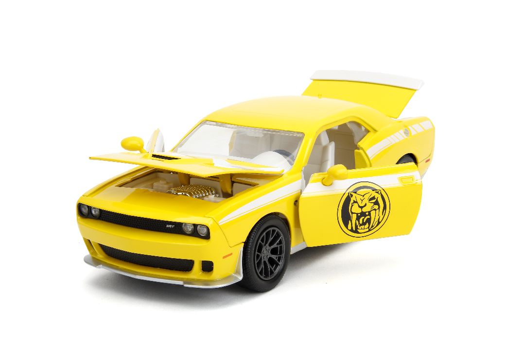 Jada 1/24 "Hollywood Rides" 2015 Challenger Hellcat YellowRanger - Click Image to Close