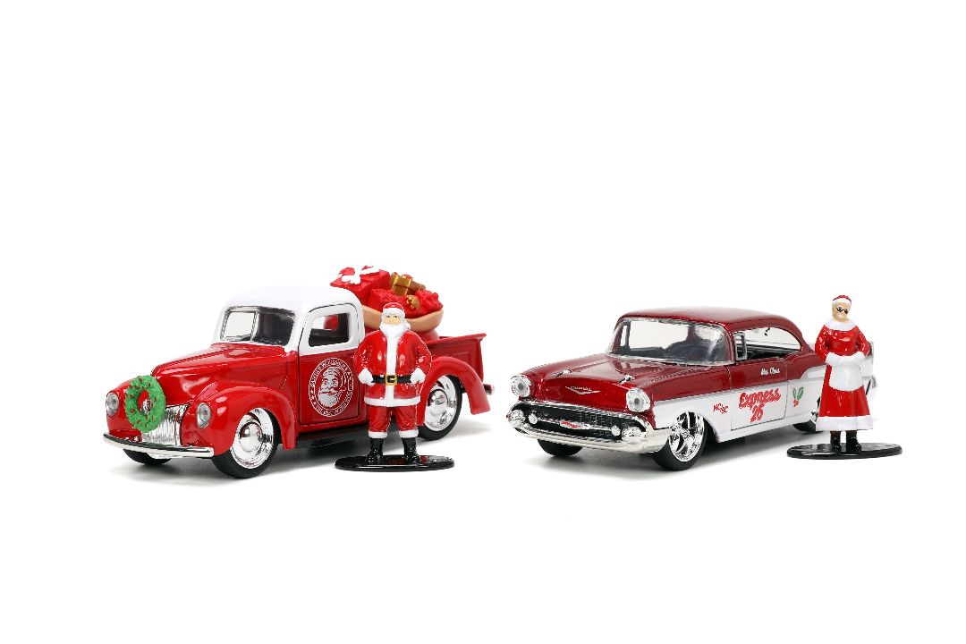 Jada 1/32 "Holiday Rides" Santa Claus & Ms Claus Twin Pack - Click Image to Close