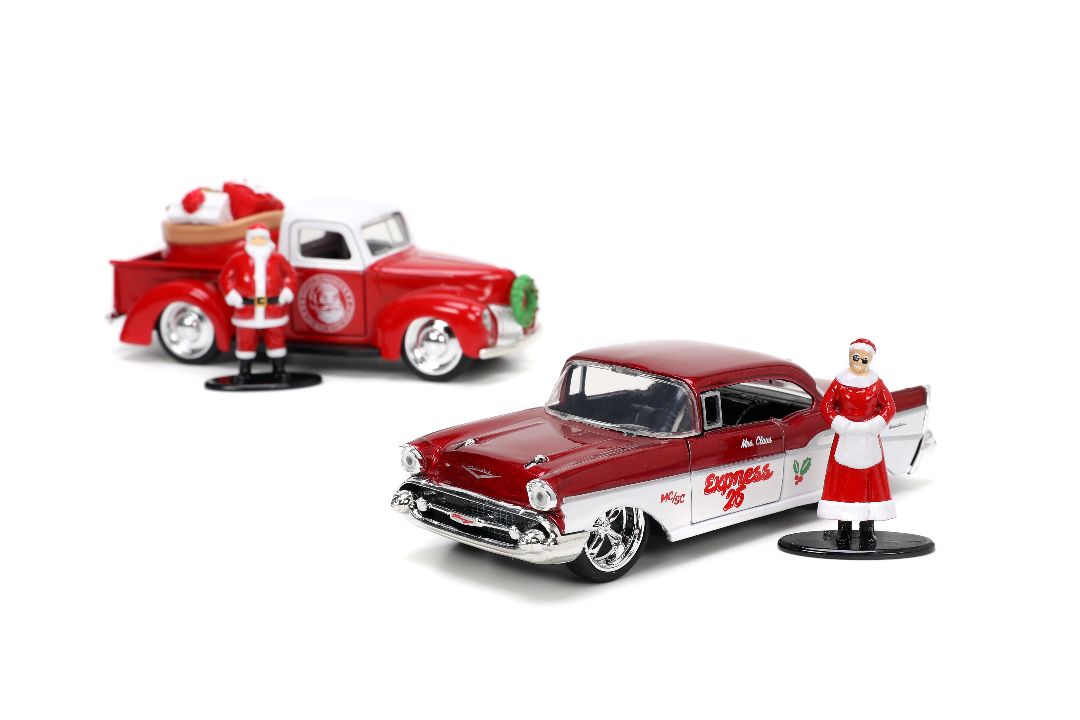 Jada 1/32 "Holiday Rides" Santa Claus & Ms Claus Twin Pack - Click Image to Close