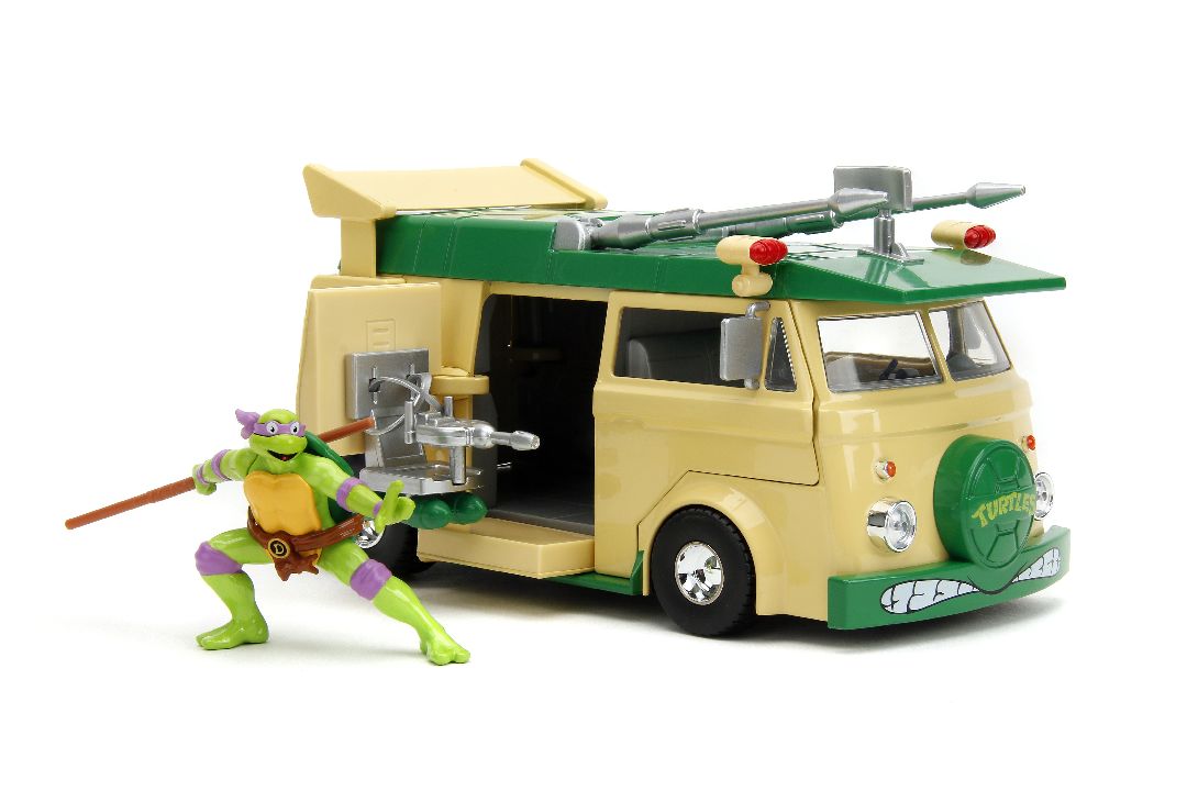 Jada 1/24 "Hollywood Rides" TMNT Party Wagon W/Donatello - Click Image to Close