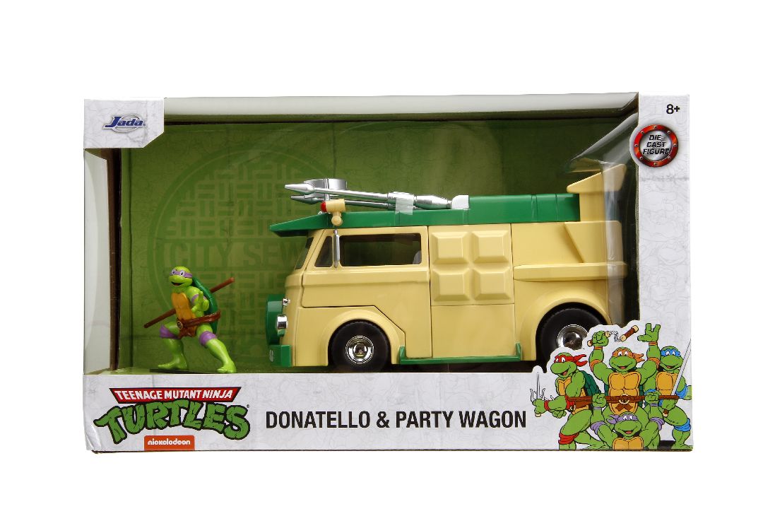 Jada 1/24 "Hollywood Rides" TMNT Party Wagon W/Donatello - Click Image to Close