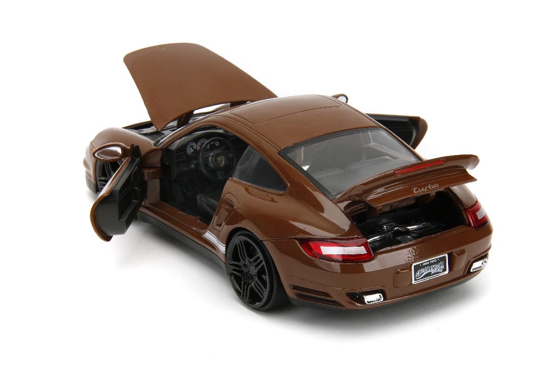 Jada 1/24 "Hollywood Rides" 2007 Porsche 911 Turbo w/Brown M&Ms - Click Image to Close