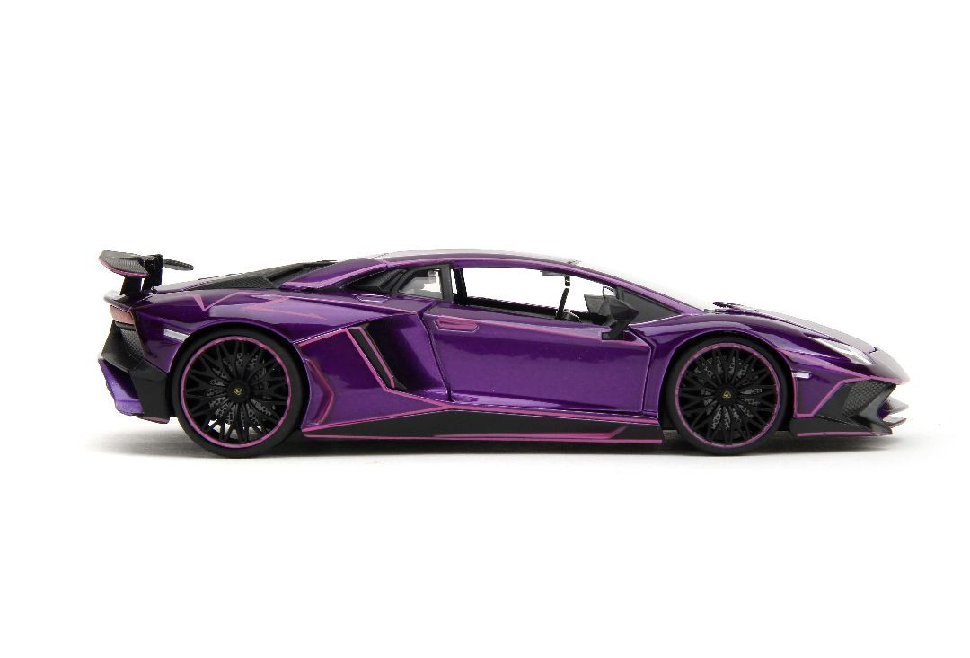 Jada 1/24 "Pink Slips" Lamborghini Aventador SV - Candy Purple - Click Image to Close
