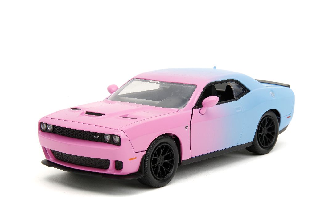 Jada 1/24 "Pink Slips" 2015 Challenger SRT Hellcat - Blue/Pink - Click Image to Close