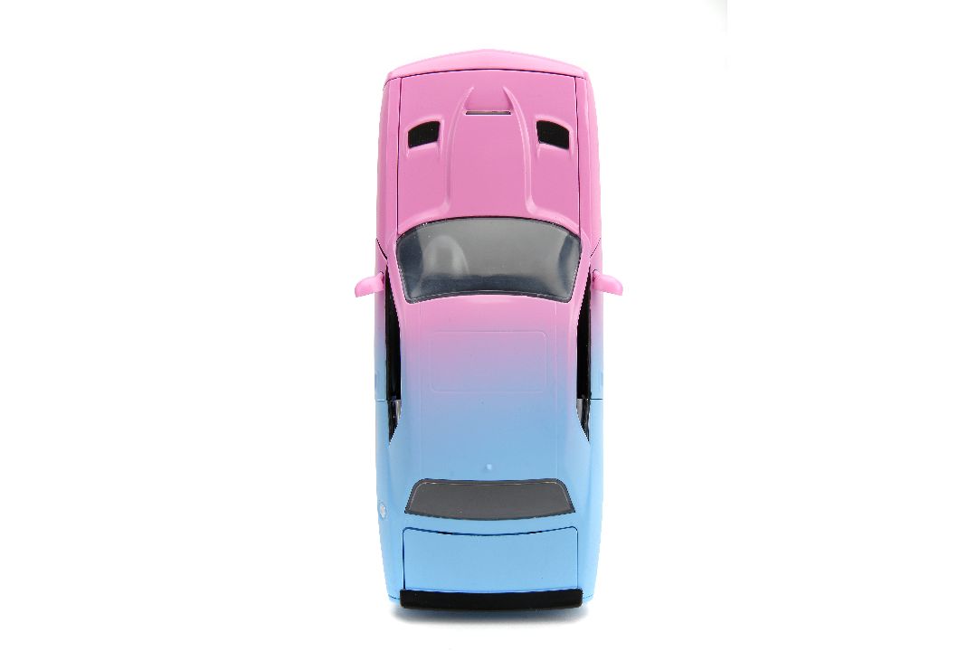 Jada 1/24 "Pink Slips" 2015 Challenger SRT Hellcat - Blue/Pink - Click Image to Close