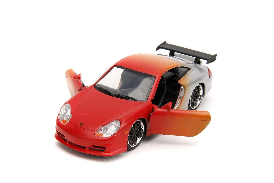 Jada 1/32 "Pink Slips"Porsche 911 GT3 RS-Primer Red/Orange/Slvr - Click Image to Close