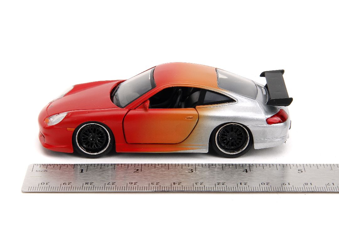 Jada 1/32 "Pink Slips"Porsche 911 GT3 RS-Primer Red/Orange/Slvr - Click Image to Close