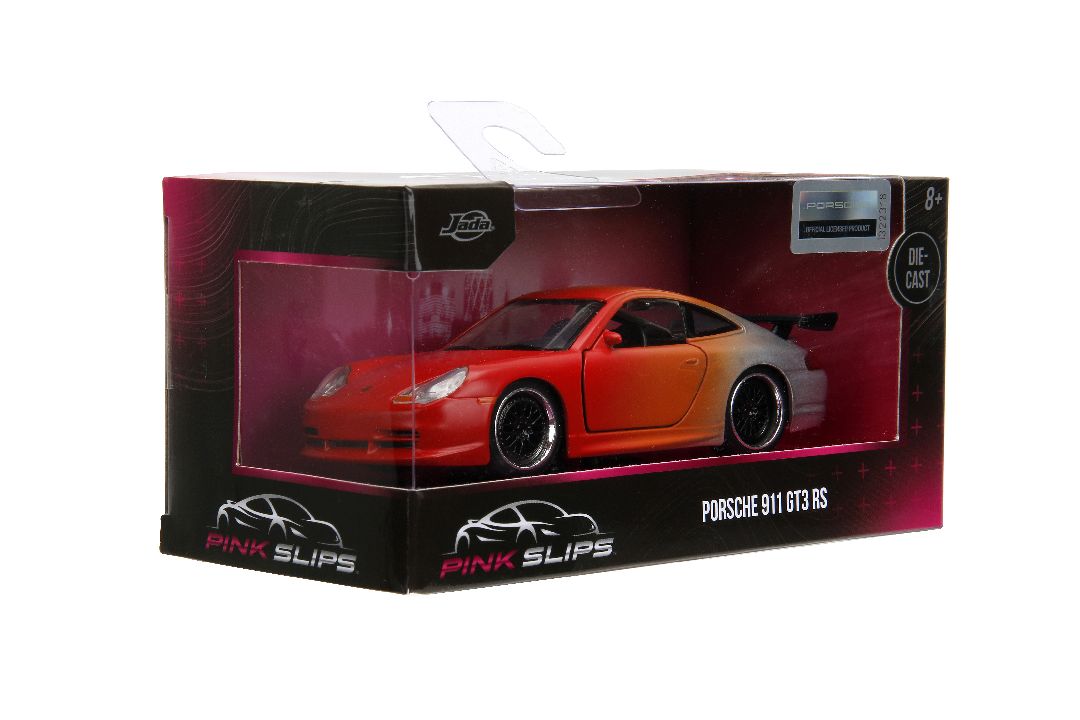 Jada 1/32 "Pink Slips"Porsche 911 GT3 RS-Primer Red/Orange/Slvr - Click Image to Close