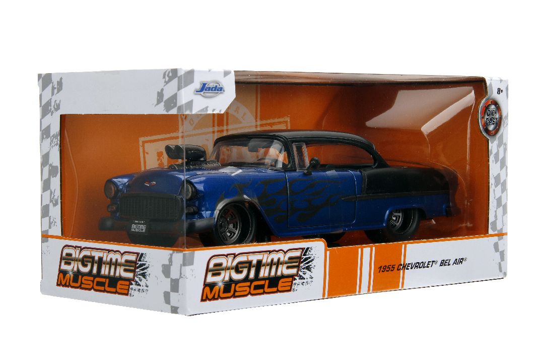 Jada 1/24 "BIGTIME Muscle" 1955 Chevy Bel Air - Metallic Blue