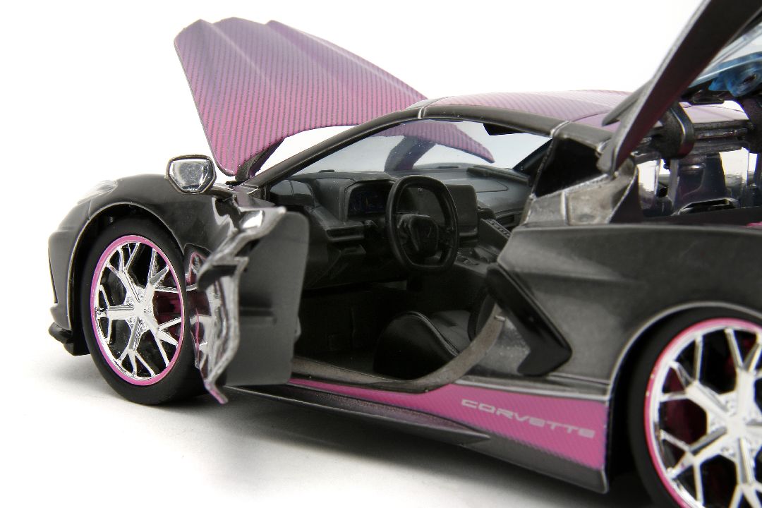 Jada 1/24 "Pink Slips" 2020 Corvette Stingray-Metallic Grey/Pink