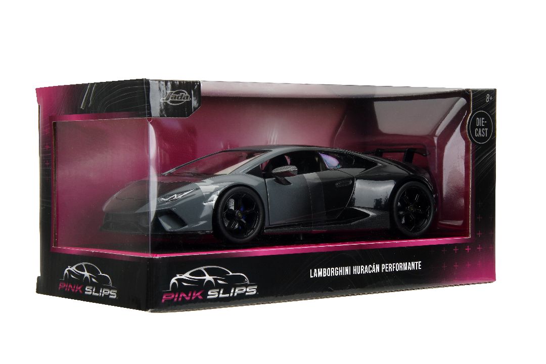 Jada 1/24 "Pink Slips" Lamborghini Huracan Performante -Gray/Blk