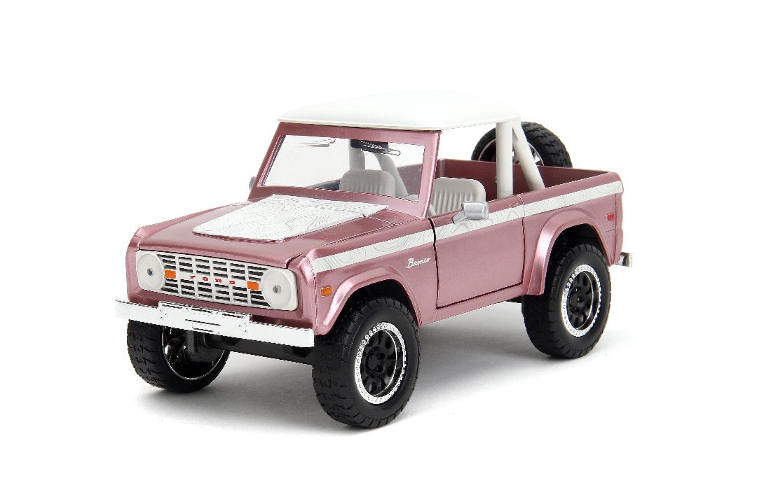 Jada 1/24 "Pink Slips" 1973 Ford Bronco - Metallic Pink - Click Image to Close