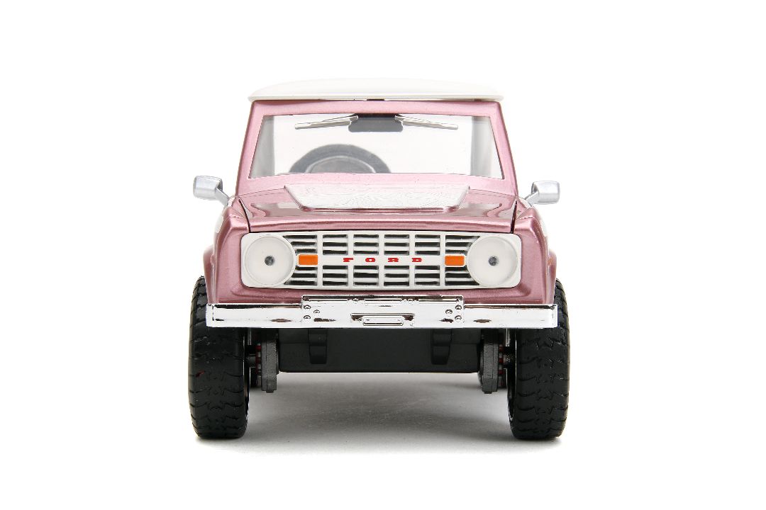 Jada 1/24 "Pink Slips" 1973 Ford Bronco - Metallic Pink - Click Image to Close